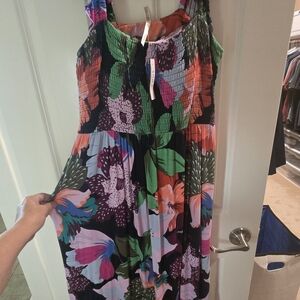 Soma Multicolor Smocked Maxi Dress